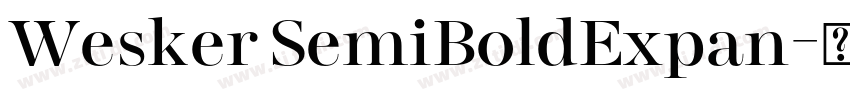 Wesker SemiBoldExpan字体转换
